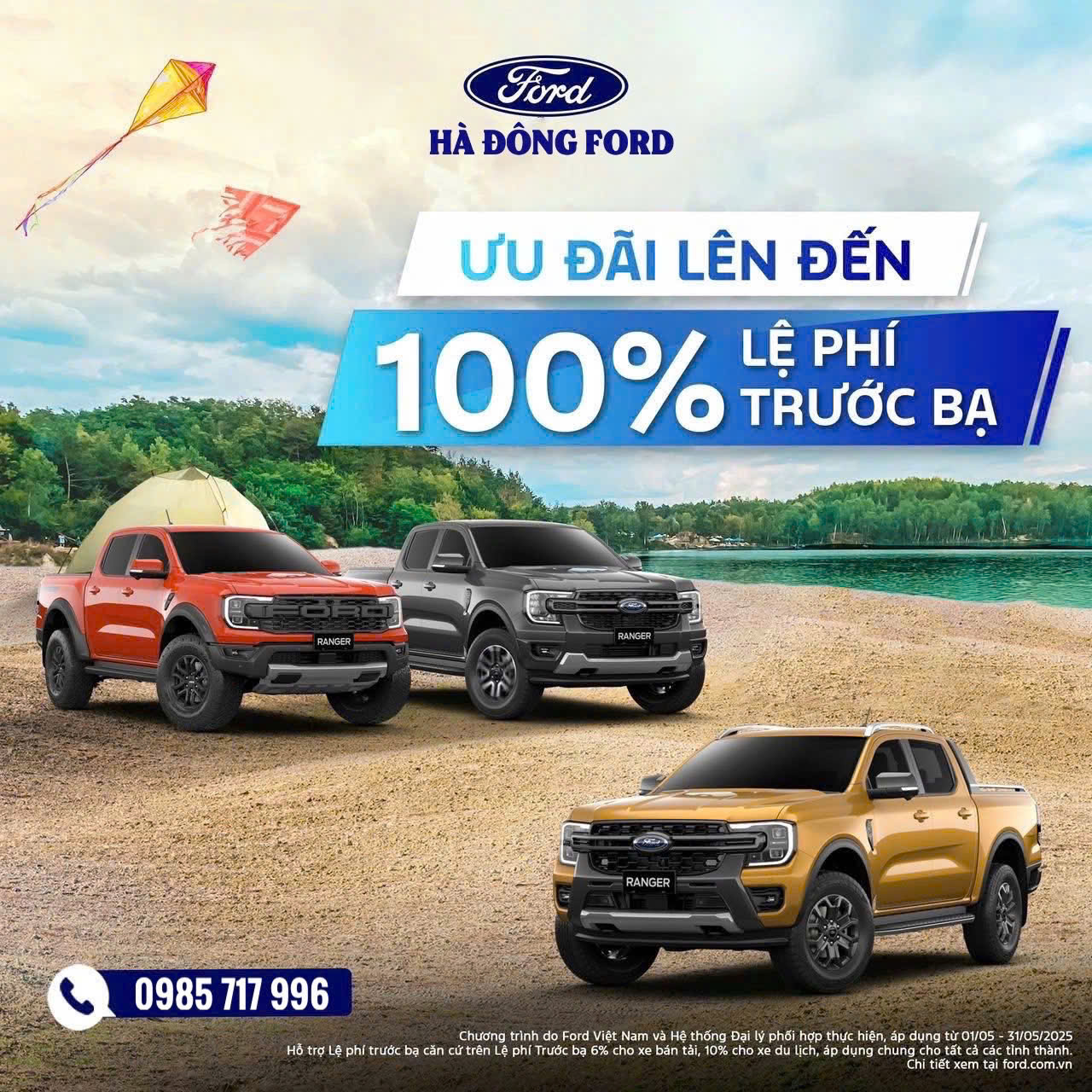 HÀ ĐÔNG FORD TRIỂN KHAI CHƯƠNG TRÌNH KHUYẾN MÃI THÁNG 5/2025 “LÁI XE CHẤT – ĐÓN HÈ VUI”
